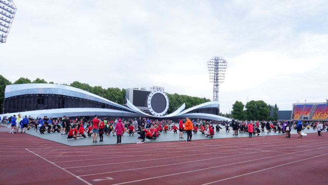 Deju koncerta mēģinājums