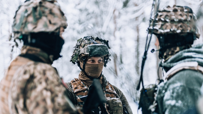 Latvijas armijas karavīri