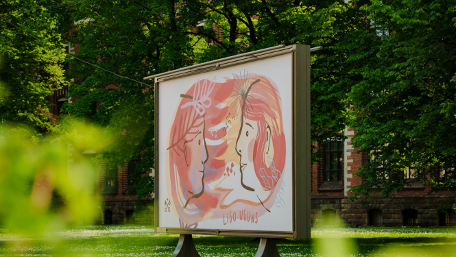 Līgo plakāts pilsētvidē