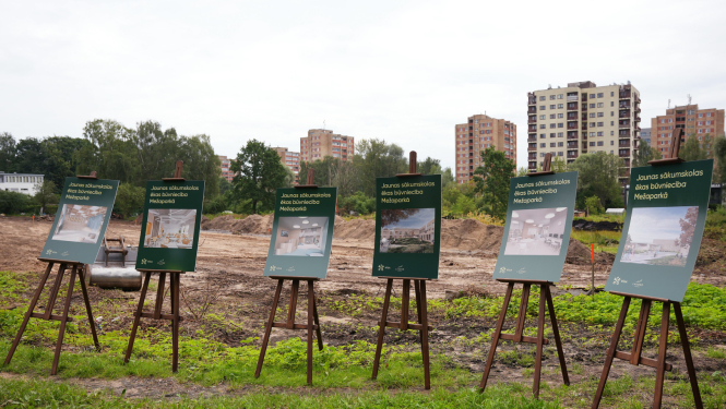 Mežaparka sākumskolas būvniecības preses konference