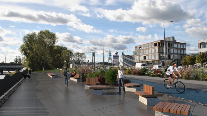 Mūkusalas krastmalas vizuālizācija