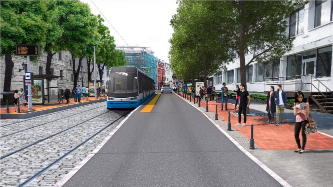 Plānotā tramvaja līnijas vizualizācija