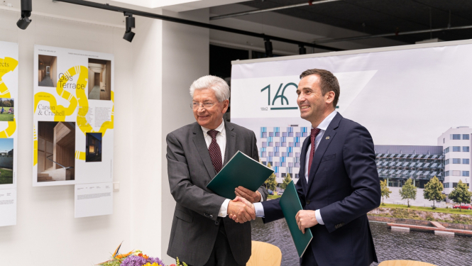 Leonīds Ribickis un Mārtiņš Staķis