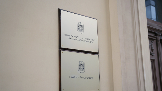 Uzraksts Rīgas pašvaldības Labklājības departaments 