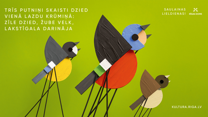 Lieldienu vizualizācija putniņi