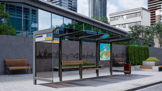 Jaunas pieturvietas vizualizācija