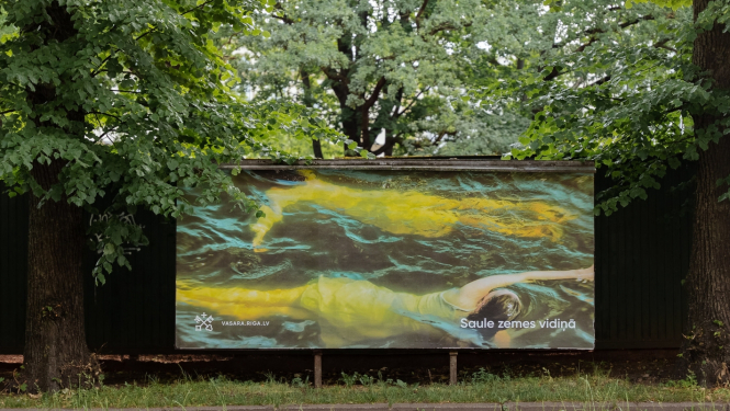 Saule zemes vidiņā noformējums