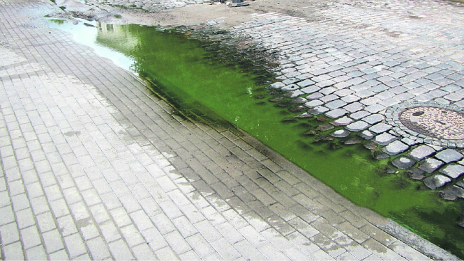 Peļķe pēc hidraulisko tīklu pārbaudes