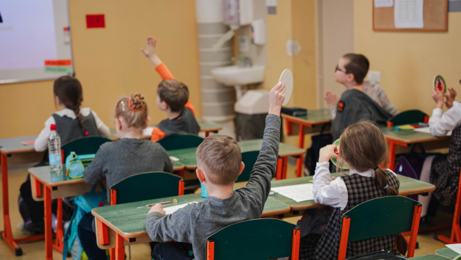 Skolēni klasē