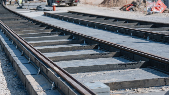 Tramvaja sliežu remonts