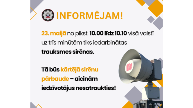 Trauksmes sirēnas maijā latviešu valodā