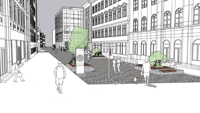 Vaļņu ielas vizualizācija