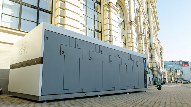 Viedā velonovietne skapis