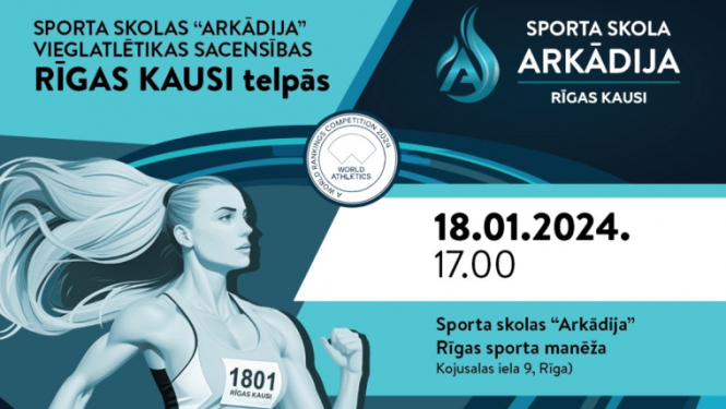 Vieglatlēikas sacensību afiša