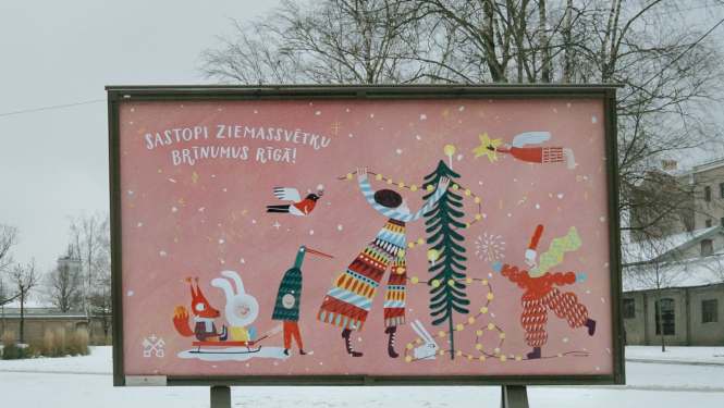 Ziemassvētku noformējums pilsētvidē