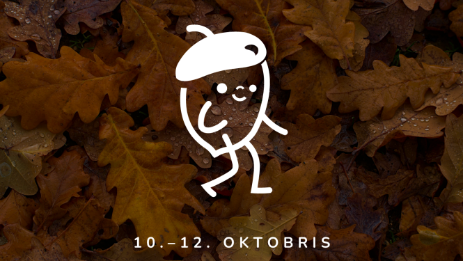 Uz ozola lapām uzzīmēta ozolzīle