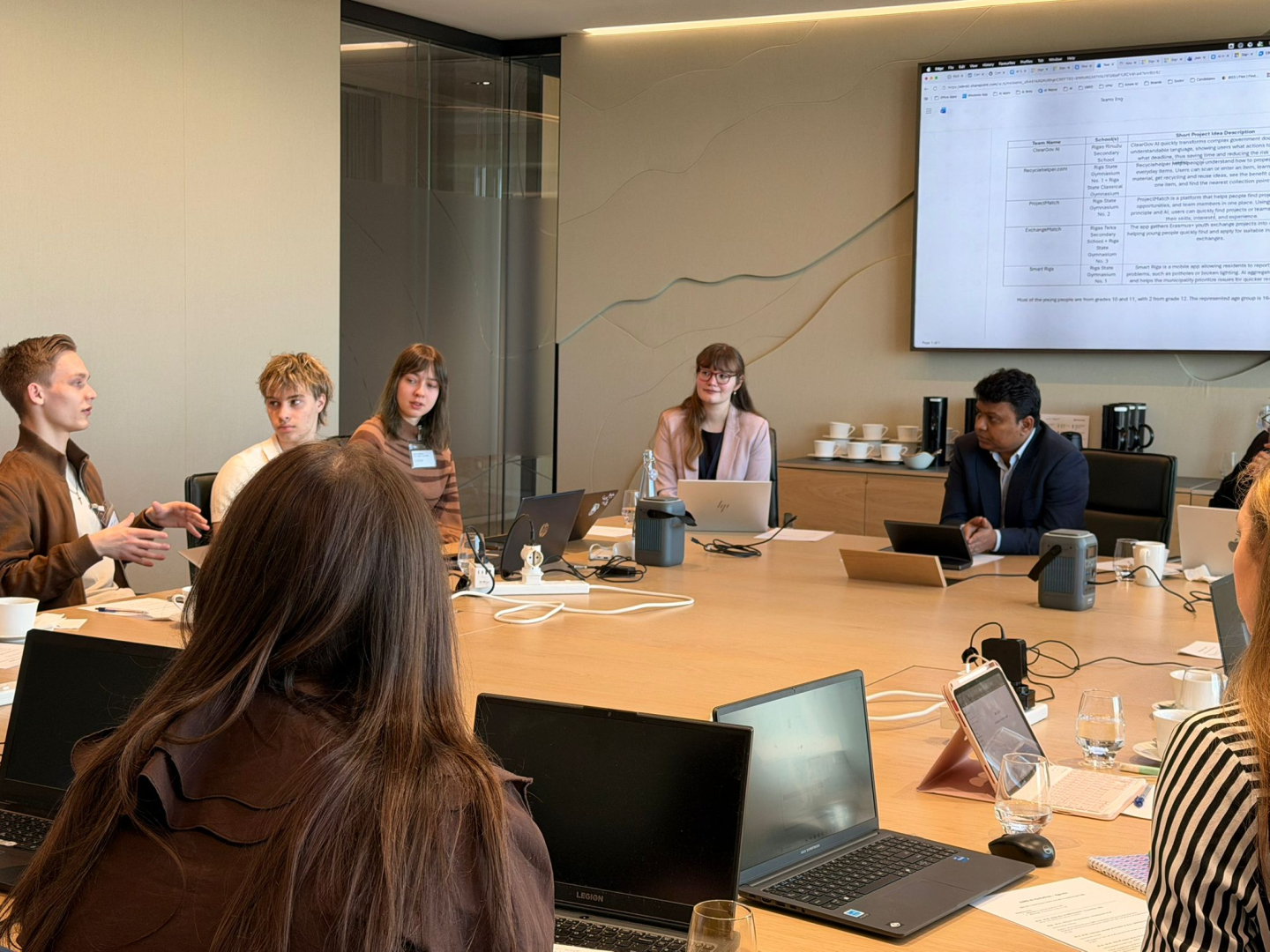 Eiropas Rekonstrukcijas un attīstības bankā Rīgas vidusskolēni