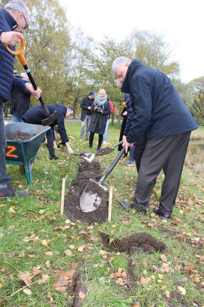 Uzvaras parkā iesēts pirmais kvadrātmetrs urbānās pļavas 