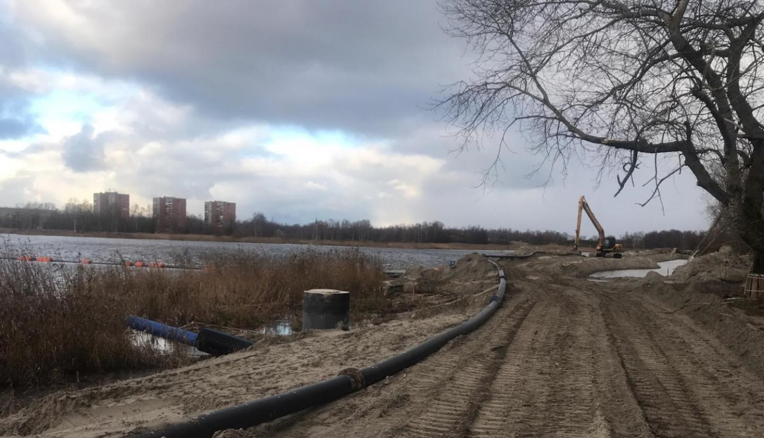 Aizsargdambja izbūve Buļlupes labajā krastā