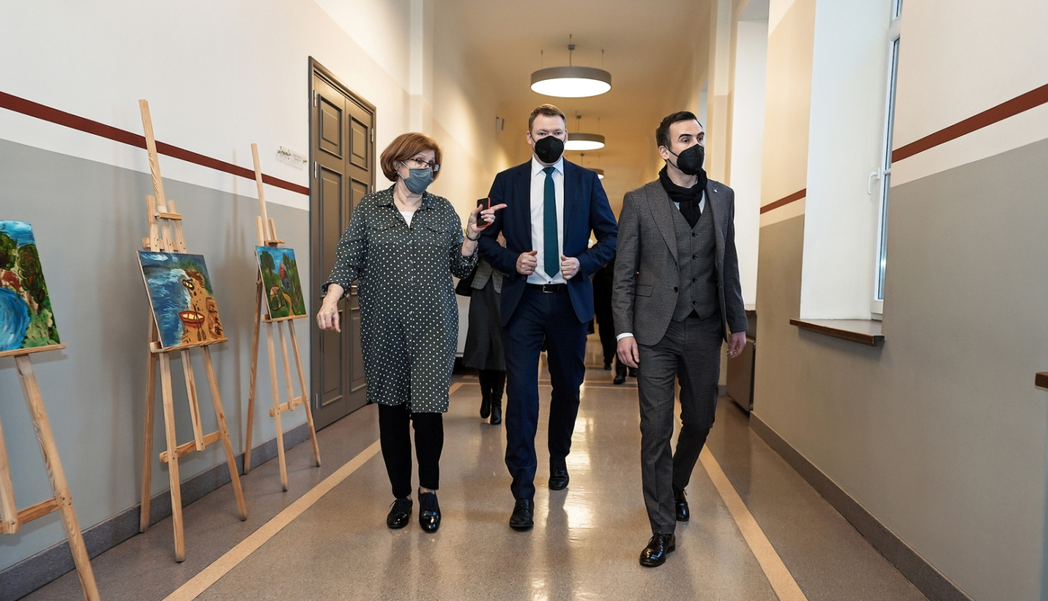 Rīgas domes vadība Ukraiņu vidusskolā