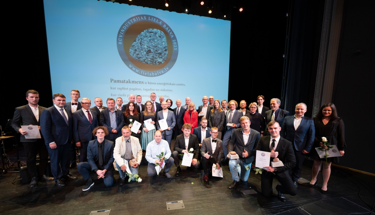 Būvindustrijas lielā balva 2023 laureātu kopbilde