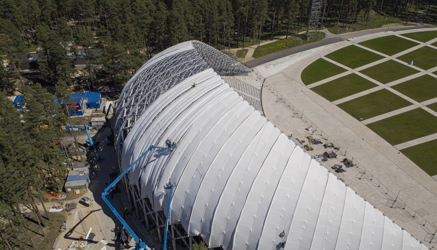 Mežaparka estrādes kupols no augšas