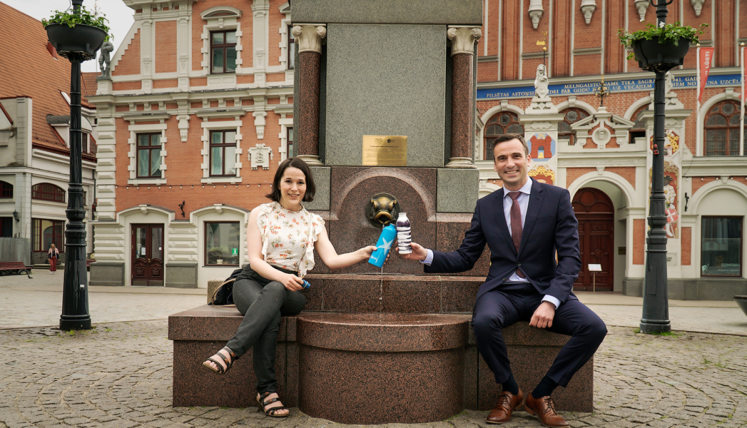 Brīvkrāns pie Rolanda statujas