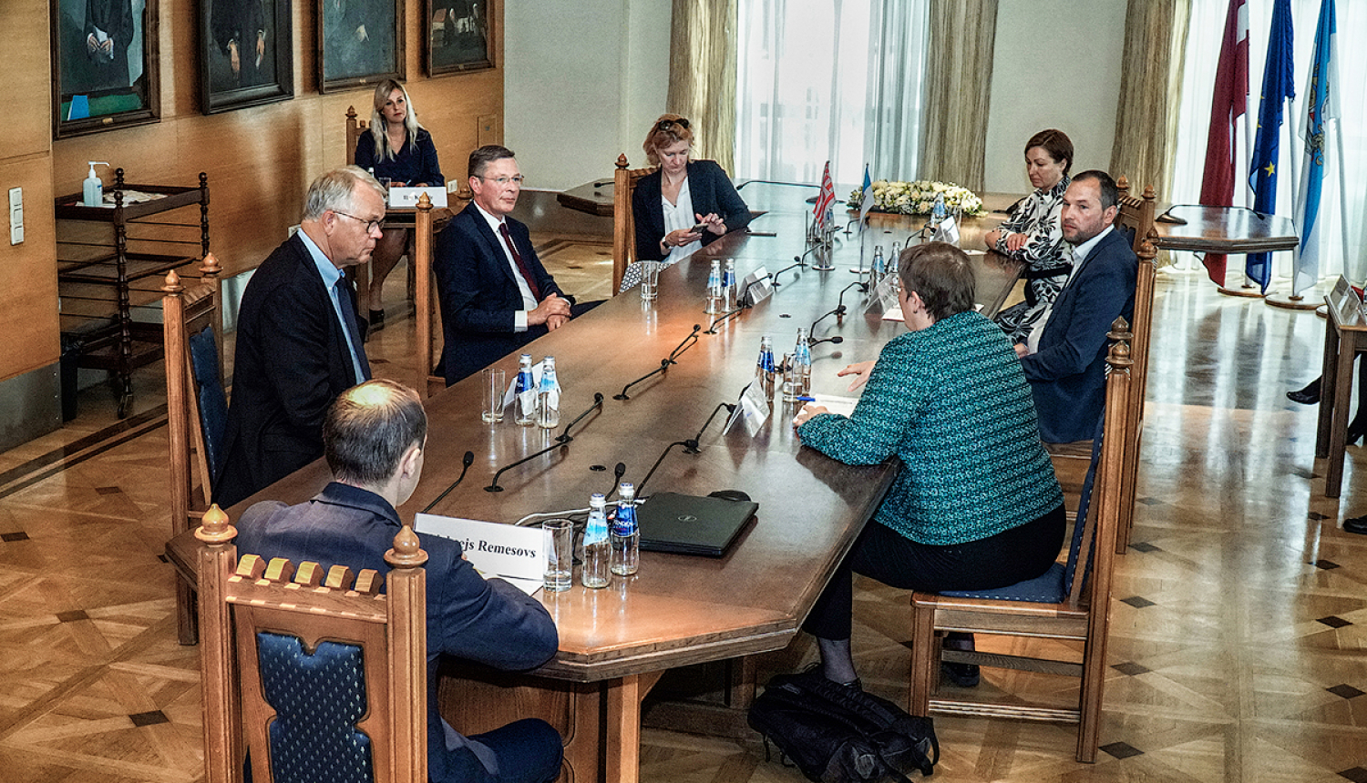 Rīgas domē uzņem Brēmenes delegāciju