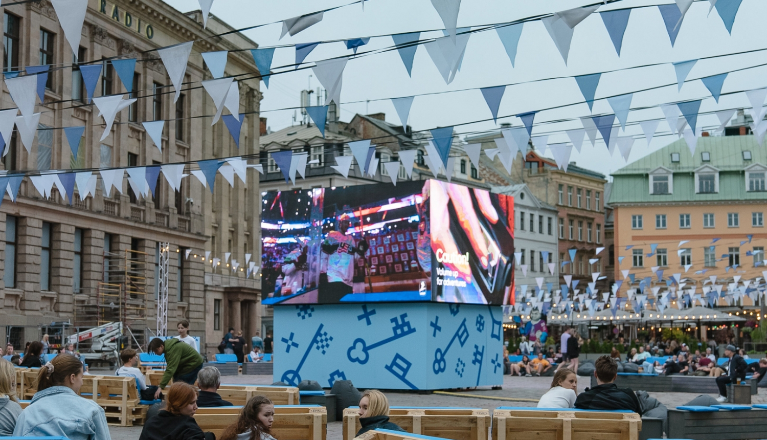 Hokeja fani Doma laukumā