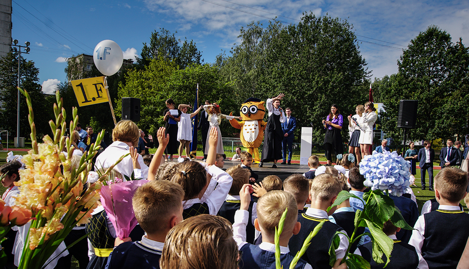 Skolēni 1.septembrī