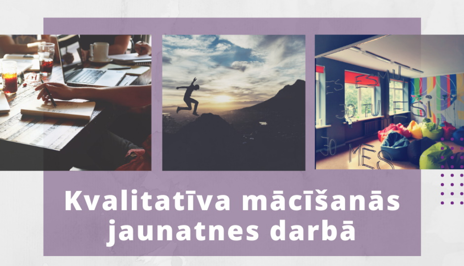 Plakāts kvalitatīva mācīšanās jaunatnes darbā
