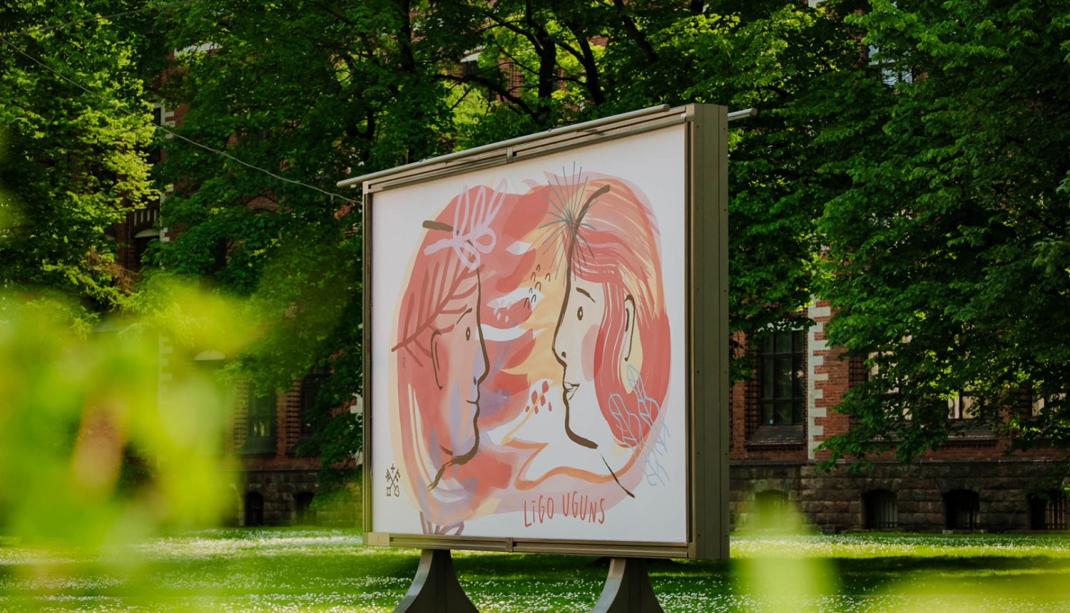 Līgo plakāts pilsētvidē