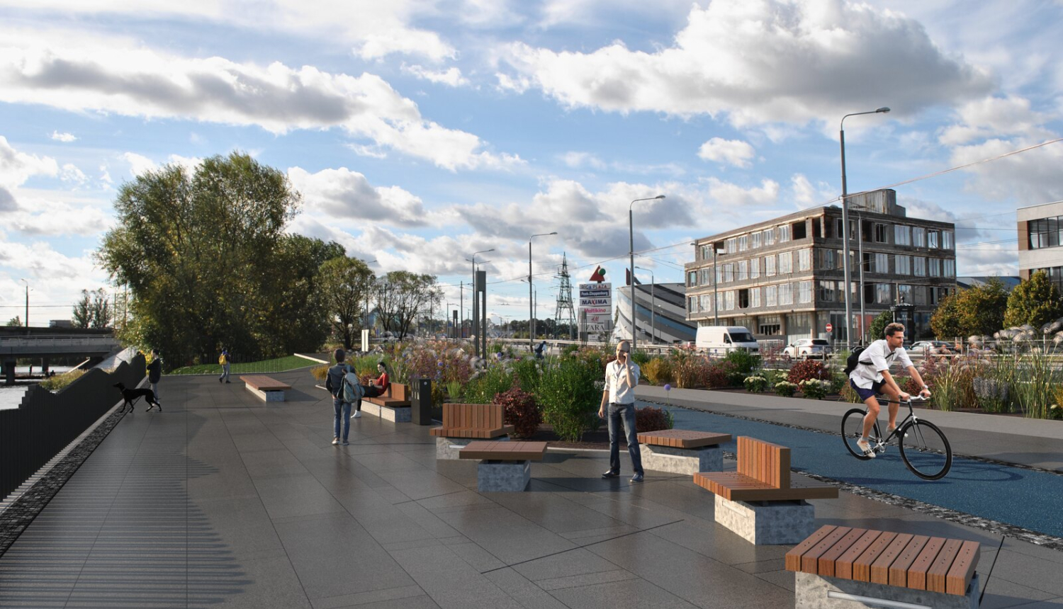 Mūkusalas krastmalas vizuālizācija