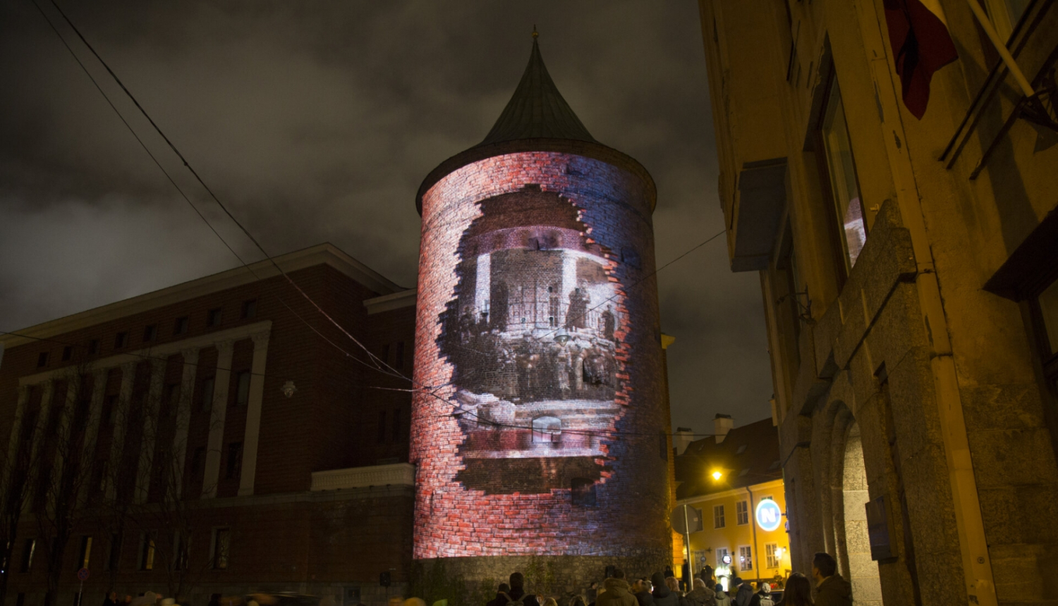 Zīmējums uz pulvertorņa