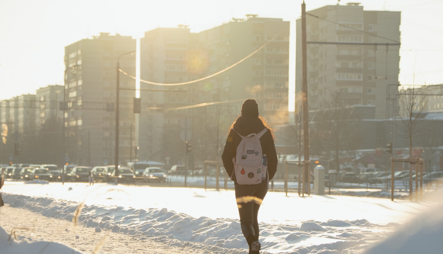 Rīgas mikrorajons ziemā