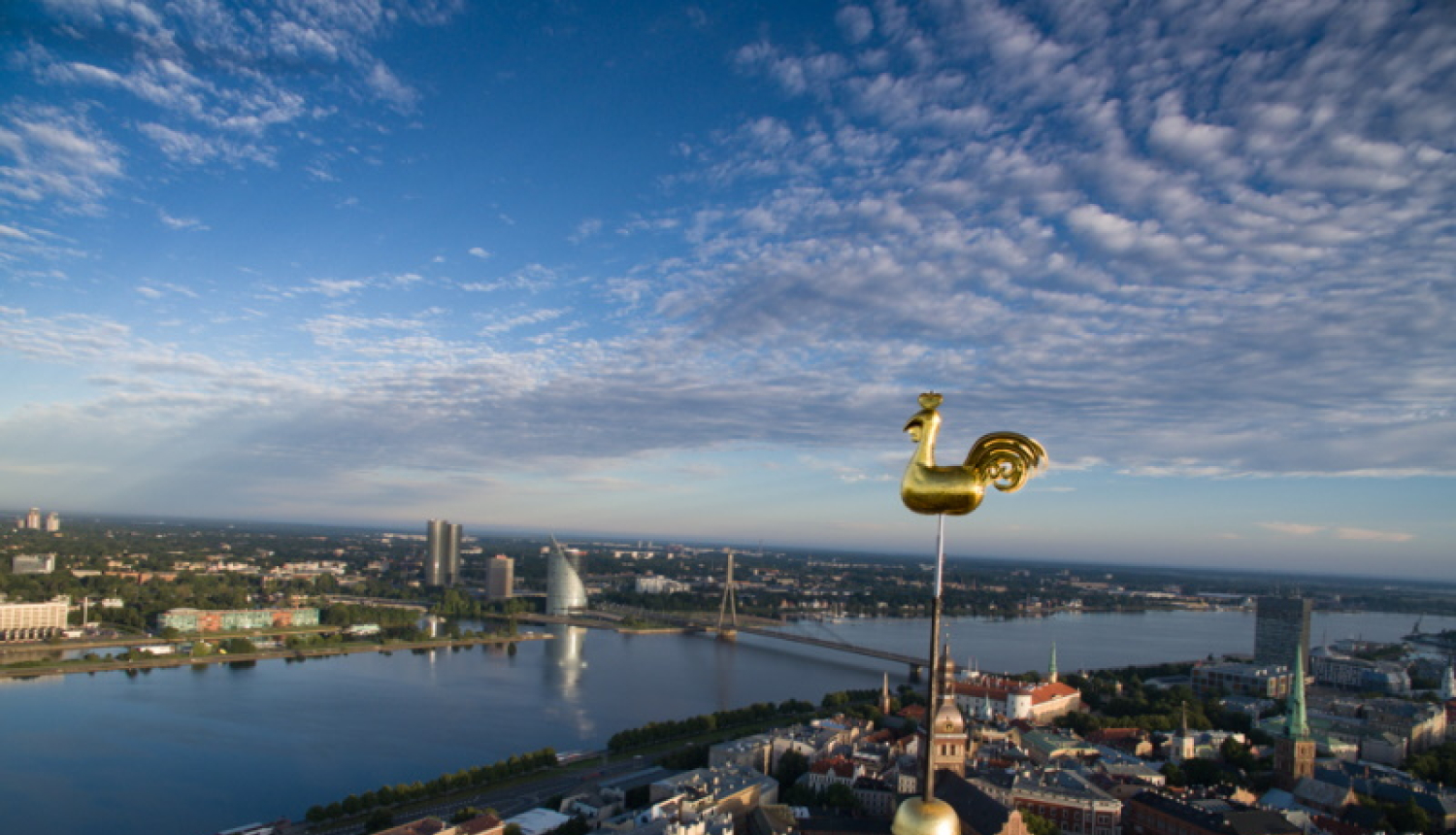 Skats uz Rīgu no drona