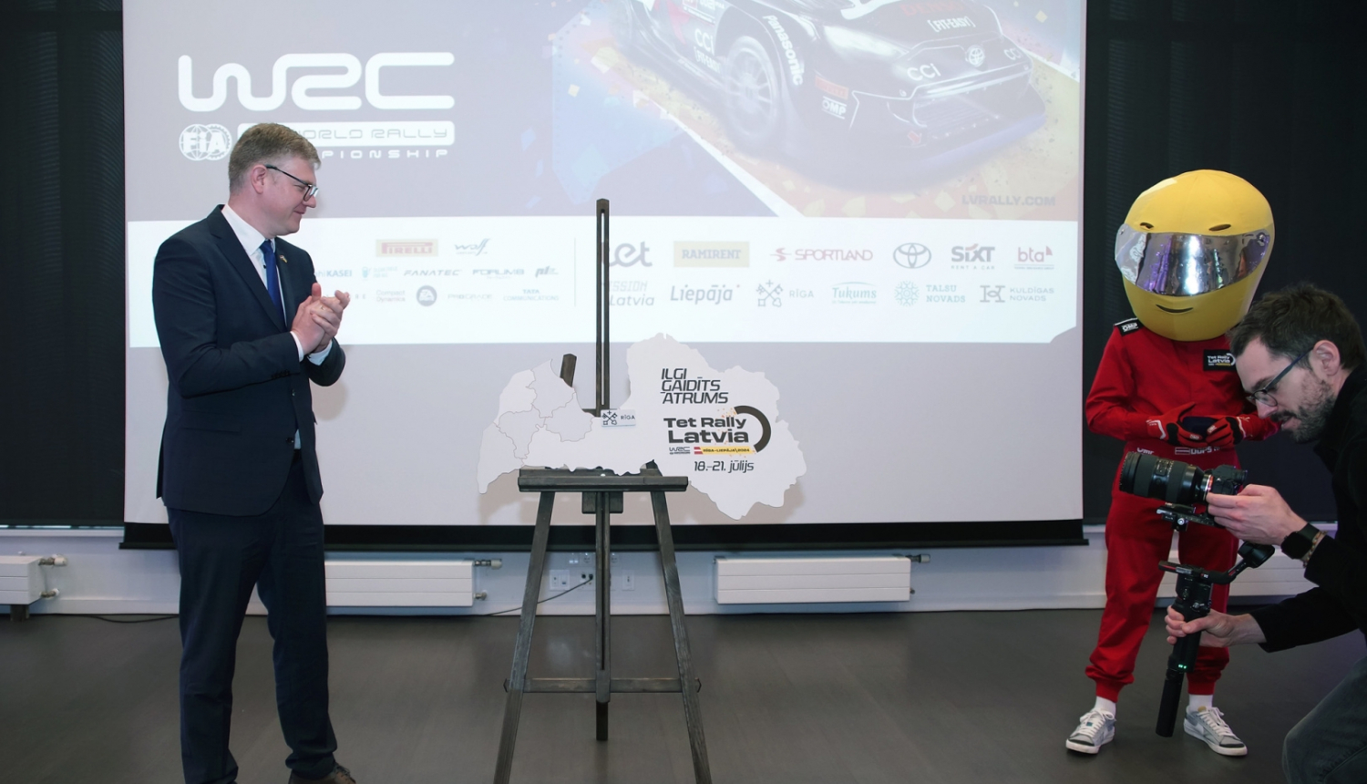 Rīgas mērs Vilnis Ķirsis preses konferncē