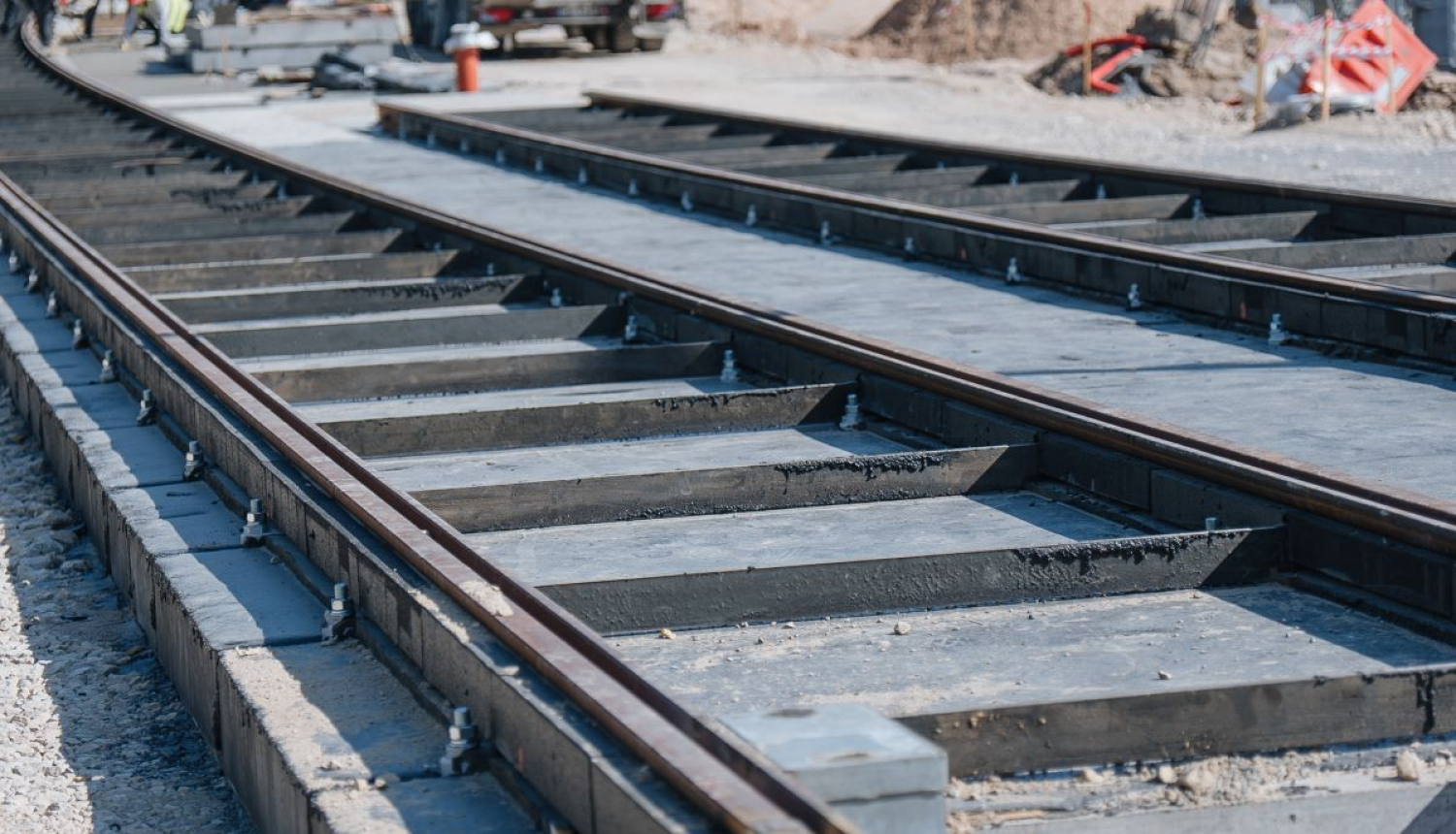 Tramvaja sliežu remonts