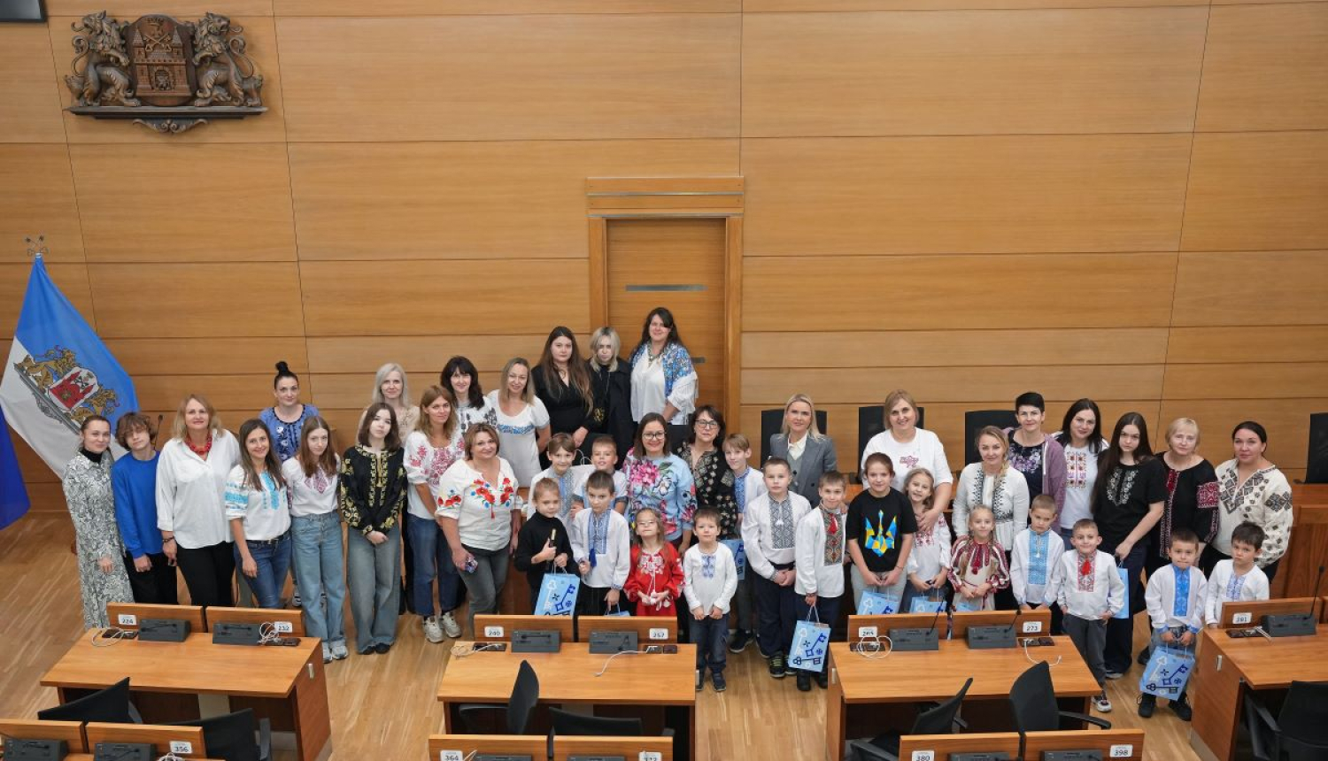 Ukrainas bērni viesojas Rīgas domē