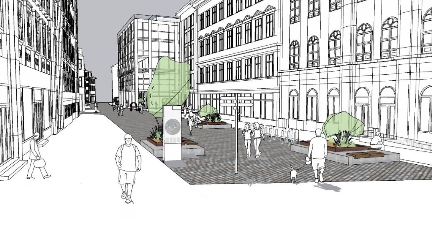 Vaļņu ielas vizualizācija