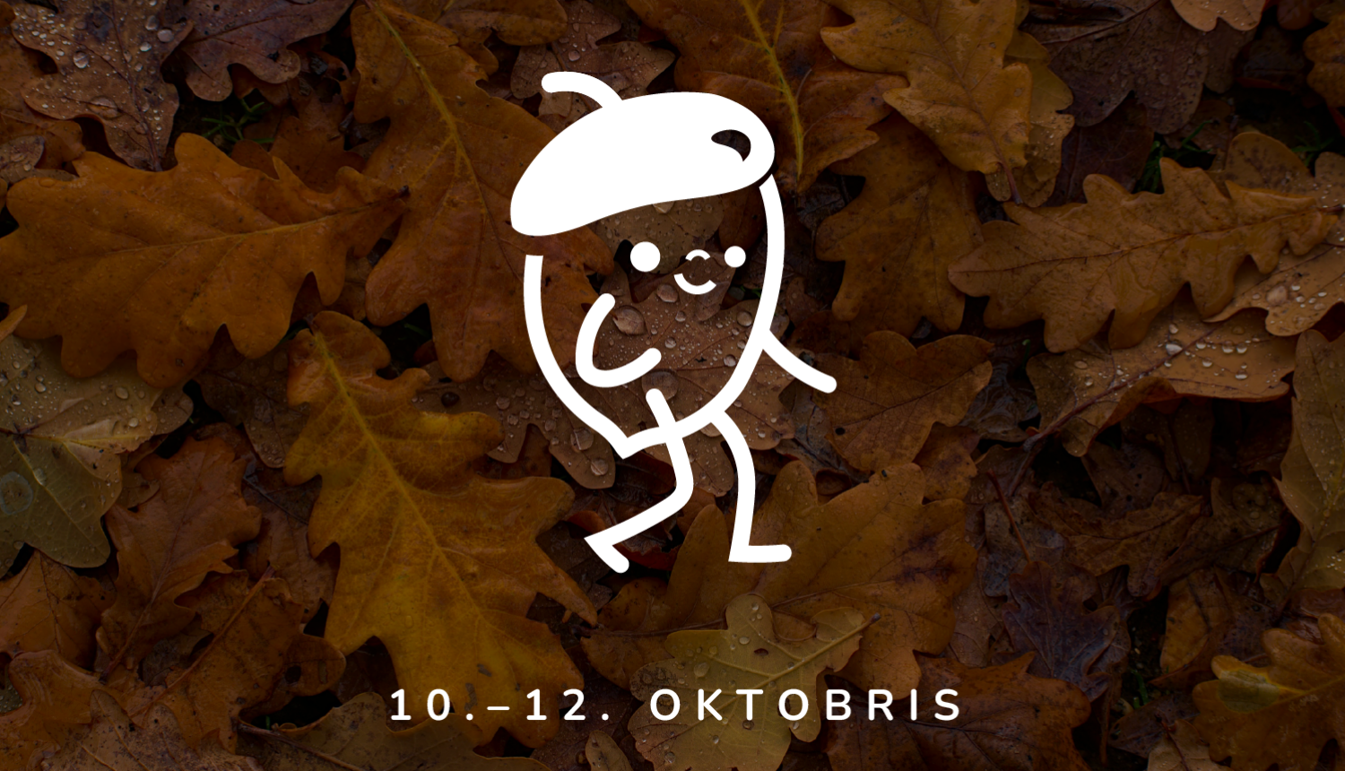 Uz ozola lapām uzzīmēta ozolzīle