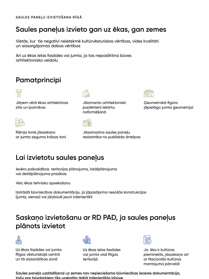 Saules paneļu izvietošana Rīgā- infografika