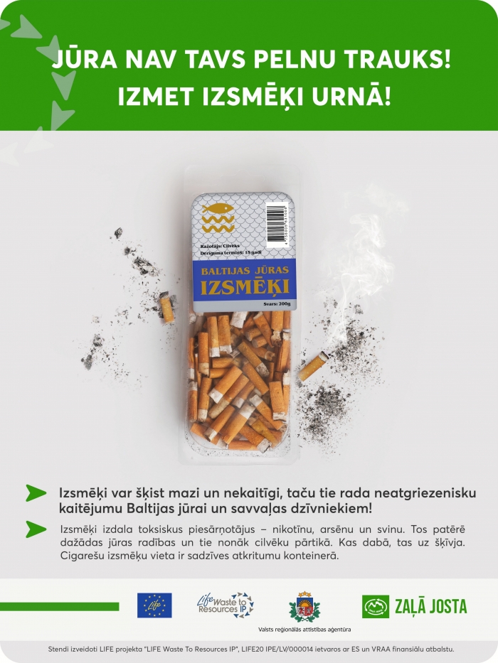 Izsmēķi plastmasas iepakojumā