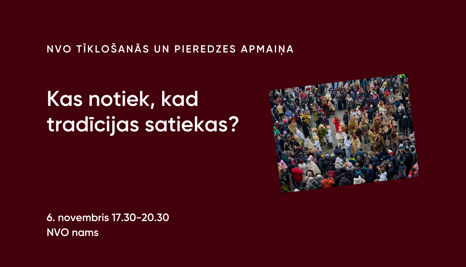 Tīklošanas pasākuma vizuālis