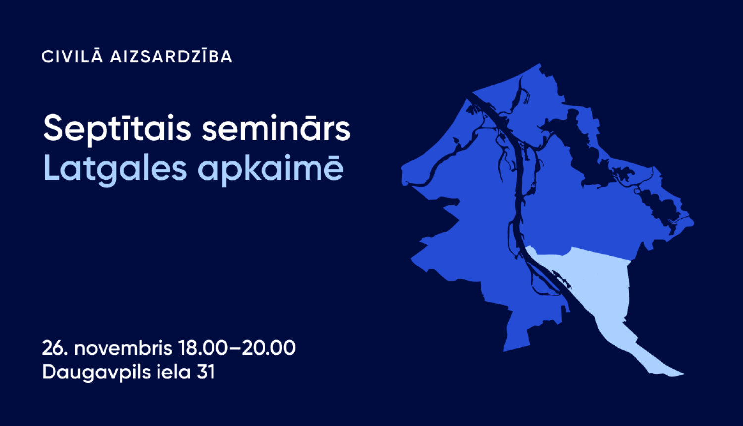 Civilās aizsardzības semināra vizuālis