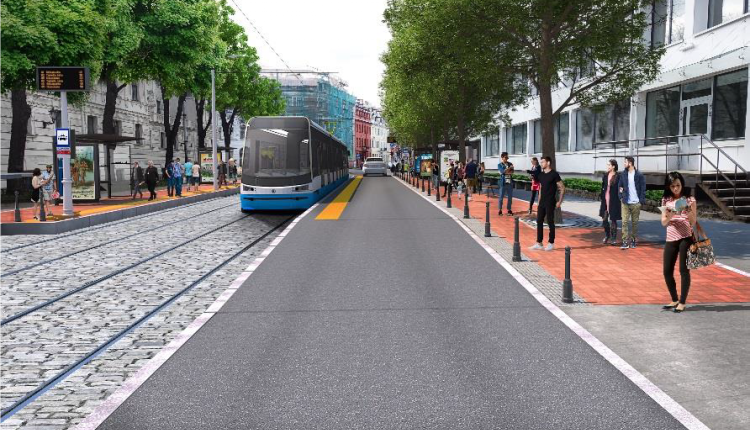 Plānotā tramvaja līnijas vizualizācija