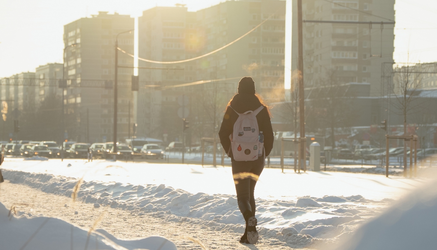 Rīgas mikrorajons ziemā