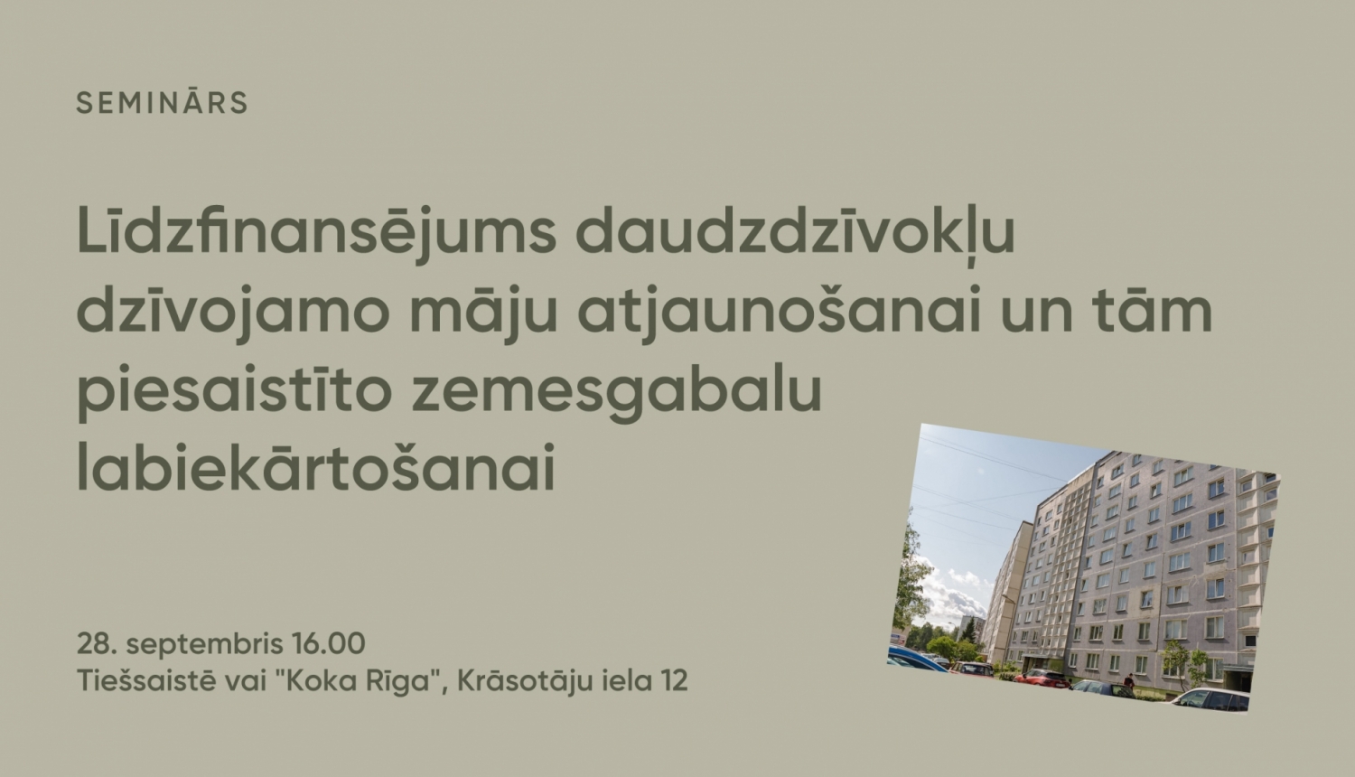 Seminārs par māju atjaunošanu