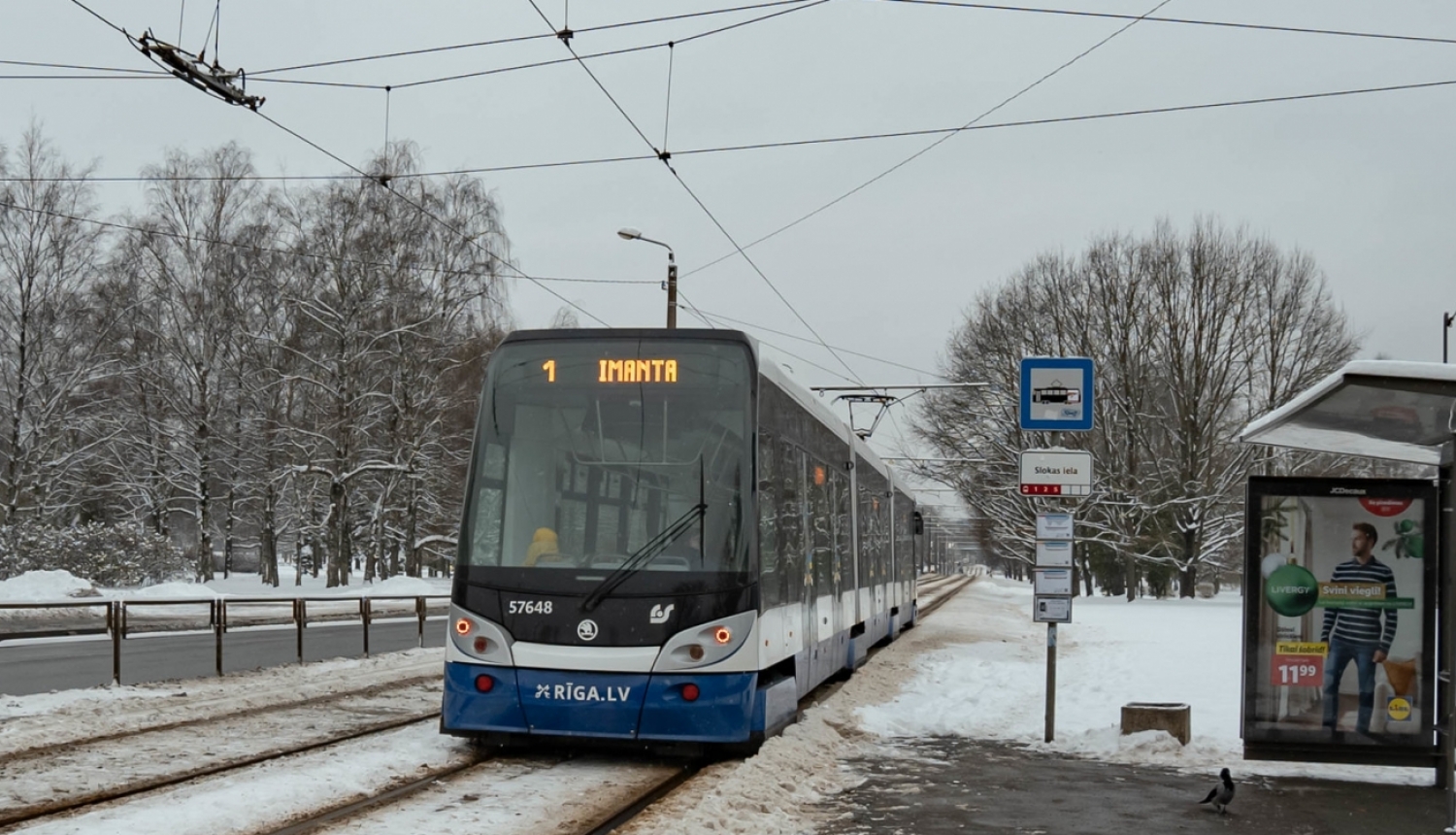 Tramvajs ziemā